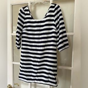 Striped Boat Neck Dress